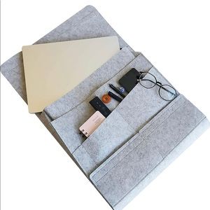 Grey Bedside Caddy / organizer / storage